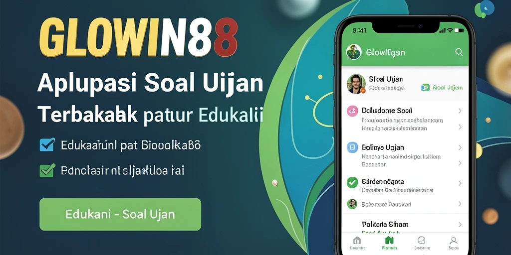 Tampilan antarmuka GLOWIN88 dengan fitur soal ujian yang menarik.