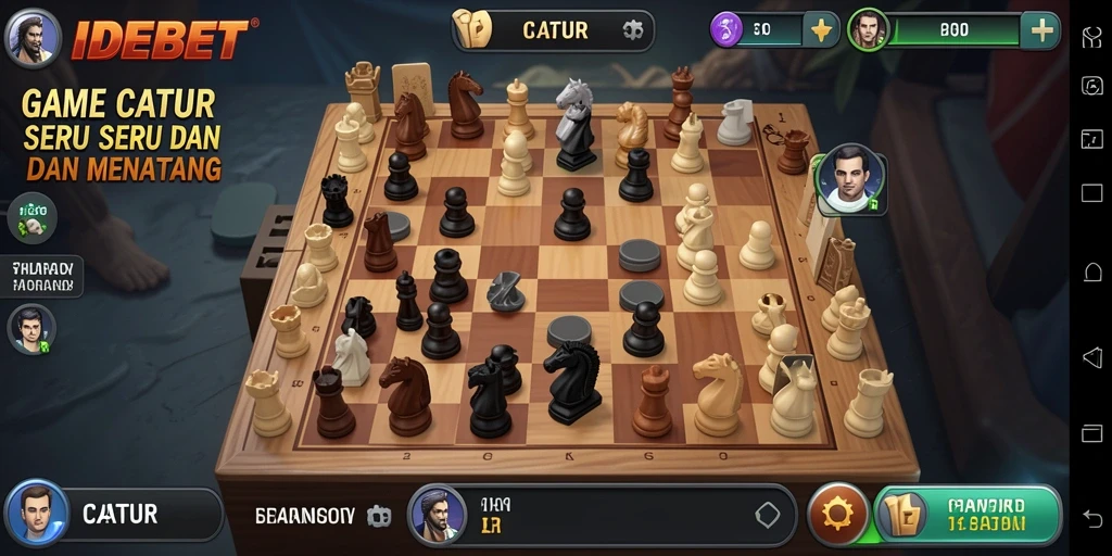 Antarmuka permainan Catur IDEBET yang menarik dan interaktif.