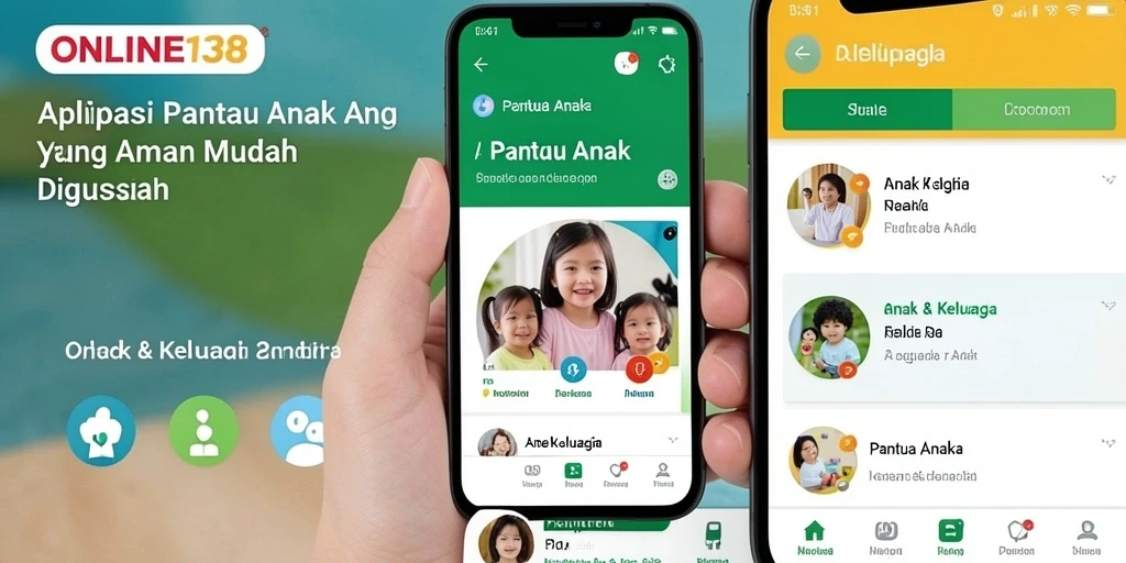 Tampilan antarmuka <strong>ONLINE138</strong> yang ramah anak dengan fungsi pemantauan.
