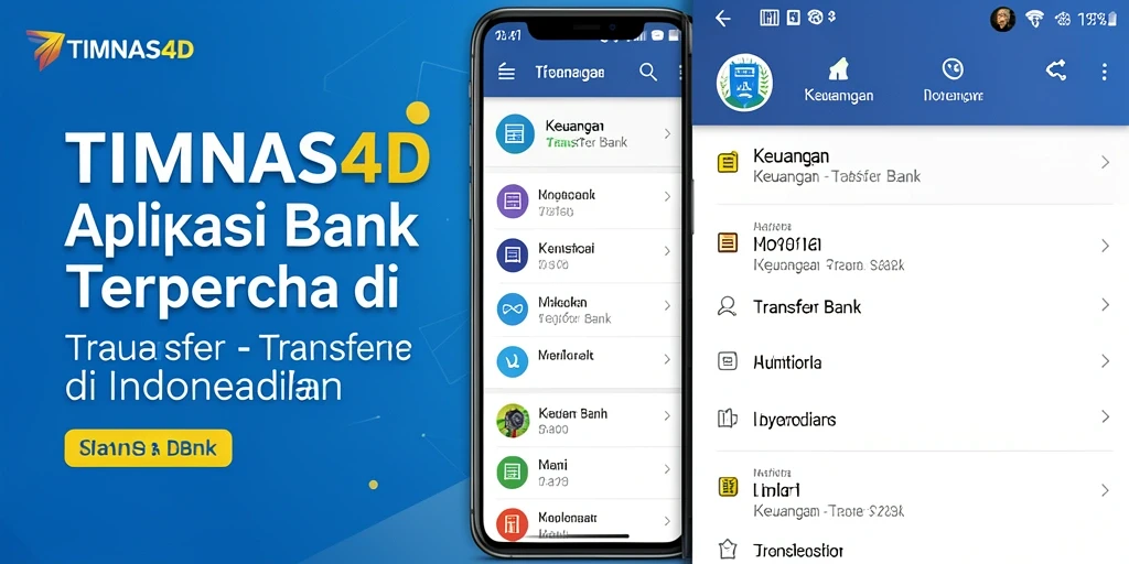 Antarmuka pengguna TIMNAS4D yang sederhana dan fungsional untuk transfer bank.